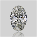 Natural Diamond 0.50 Carats, Oval with  Cut, K Color, VS2 Clarity and Certified by GIA