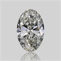 Natural Diamond 0.50 Carats, Oval with  Cut, K Color, VS2 Clarity and Certified by GIA