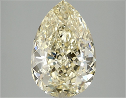 Picture of Lab Grown Diamond 3.08 Carats, Pear with  Cut, Fancy Intense Yellow Color, VS2 Clarity and Certified by IGI