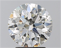 Natural Diamond 2.54 Carats, Round with Excellent Cut, J Color, VS2 Clarity and Certified by GIA