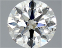 Natural Diamond 1.01 Carats, Round with Excellent Cut, H Color, SI2 Clarity and Certified by GIA