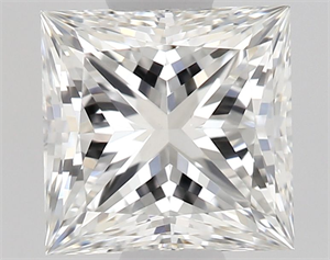 Picture of Natural Diamond 0.71 Carats, Princess with  Cut, F Color, VS1 Clarity and Certified by GIA