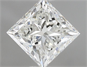 Natural Diamond 0.91 Carats, Princess with  Cut, H Color, VVS2 Clarity and Certified by IGI