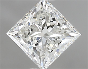 Picture of Natural Diamond 0.91 Carats, Princess with  Cut, H Color, VVS2 Clarity and Certified by IGI
