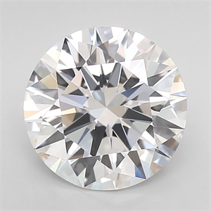 Picture of Lab Grown Diamond 2.92 Carats, Round with Excellent Cut, D Color, FL Clarity and Certified by GIA