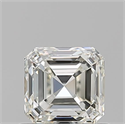 Natural Diamond 0.80 Carats, Asscher with  Cut, J Color, VVS1 Clarity and Certified by GIA