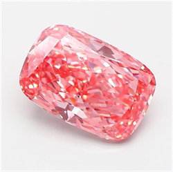 Picture of Lab Grown Diamond 5.13 Carats, CUSHION MODIFIED with  Cut, Fancy Vivid Pink Color, VS1 Clarity and Certified by IGI