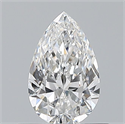 Natural Diamond 0.50 Carats, Pear with  Cut, E Color, VVS2 Clarity and Certified by GIA