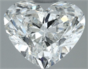 Natural Diamond 1.90 Carats, Heart with  Cut, H Color, SI2 Clarity and Certified by GIA