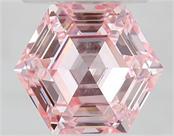 Picture of Lab Grown Diamond 2.42 Carats, HEXAGONAL with  Cut, Fancy Intense Pink Color, VS1 Clarity and Certified by IGI