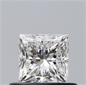 Natural Diamond 0.50 Carats, Princess with  Cut, F Color, VS2 Clarity and Certified by GIA