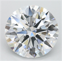 Lab Grown Diamond 3.63 Carats, Round with Ideal Cut, D Color, IF Clarity and Certified by IGI