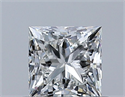 Natural Diamond 0.51 Carats, Princess with  Cut, H Color, VVS2 Clarity and Certified by GIA