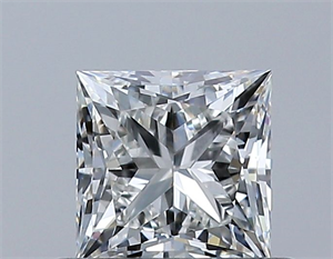 Picture of Natural Diamond 0.51 Carats, Princess with  Cut, H Color, VVS2 Clarity and Certified by GIA