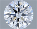 Lab Grown Diamond 1.03 Carats, Round with Ideal Cut, D Color, VVS2 Clarity and Certified by IGI