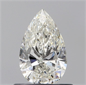 Natural Diamond 0.56 Carats, Pear with  Cut, I Color, SI2 Clarity and Certified by GIA