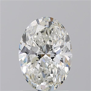 Picture of Natural Diamond 1.70 Carats, Oval with  Cut, H Color, SI2 Clarity and Certified by GIA