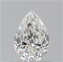 Natural Diamond 0.50 Carats, Pear with  Cut, H Color, VVS1 Clarity and Certified by GIA