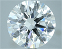 Lab Grown Diamond 4.74 Carats, Round with Ideal Cut, E Color, VVS2 Clarity and Certified by IGI
