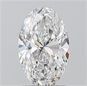 Natural Diamond 1.20 Carats, Oval with  Cut, D Color, SI1 Clarity and Certified by GIA