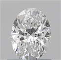 Natural Diamond 0.19 Carats, Oval with  Cut, F Color, SI1 Clarity and Certified by GIA