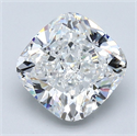 Natural Diamond 2.54 Carats, Cushion with  Cut, F Color, VS2 Clarity and Certified by GIA