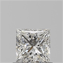 Natural Diamond 0.61 Carats, Princess with  Cut, H Color, VS2 Clarity and Certified by GIA