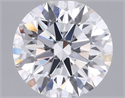 Lab Grown Diamond 1.02 Carats, Round with Ideal Cut, D Color, VVS2 Clarity and Certified by IGI