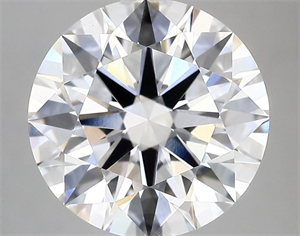 Picture of Lab Grown Diamond 4.28 Carats, Round with Excellent Cut, E Color, VVS2 Clarity and Certified by GIA