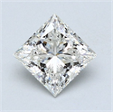 Natural Diamond 1.04 Carats, Princess with  Cut, H Color, SI2 Clarity and Certified by GIA