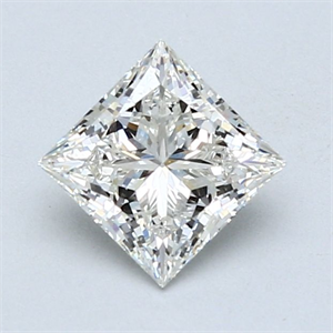 Picture of Natural Diamond 1.04 Carats, Princess with  Cut, H Color, SI2 Clarity and Certified by GIA