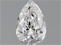 Natural Diamond 0.60 Carats, Pear with  Cut, D Color, VS2 Clarity and Certified by GIA