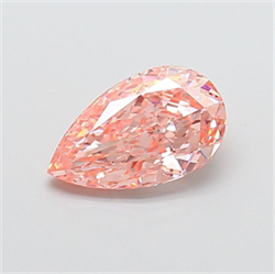 Picture of Lab Grown Diamond 1.52 Carats, Pear with  Cut, Fancy Vivid Pink Color, VS2 Clarity and Certified by IGI