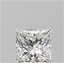 Natural Diamond 0.70 Carats, Princess with  Cut, E Color, VS1 Clarity and Certified by GIA