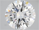 Lab Grown Diamond 4.04 Carats, Round with Ideal Cut, E Color, VVS2 Clarity and Certified by IGI