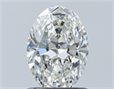 Natural Diamond 0.90 Carats, Oval with  Cut, H Color, IF Clarity and Certified by GIA