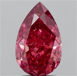 Picture of Lab Grown Diamond 3.03 Carats, Pear with  Cut, Fancy Vivid Pink Color, VS2 Clarity and Certified by IGI