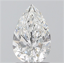 Natural Diamond 1.01 Carats, Pear with  Cut, E Color, SI2 Clarity and Certified by GIA
