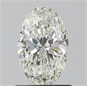 Natural Diamond 0.90 Carats, Oval with  Cut, H Color, VS1 Clarity and Certified by IGI