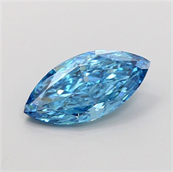 Picture of Lab Grown Diamond 1.49 Carats, Marquise with  Cut, Fancy Vivid Blue Color, VS2 Clarity and Certified by IGI