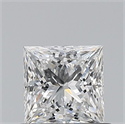 Natural Diamond 0.72 Carats, Princess with  Cut, E Color, VS2 Clarity and Certified by GIA