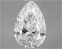 Natural Diamond 0.50 Carats, Pear with  Cut, I Color, VVS1 Clarity and Certified by GIA