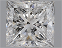 Natural Diamond 1.01 Carats, Princess with  Cut, F Color, SI2 Clarity and Certified by HRD