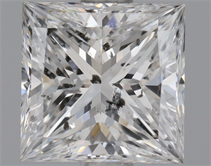 Picture of Natural Diamond 1.01 Carats, Princess with  Cut, F Color, SI2 Clarity and Certified by HRD