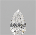 Natural Diamond 0.59 Carats, Pear with  Cut, D Color, VVS2 Clarity and Certified by GIA