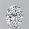 Natural Diamond 1.31 Carats, Oval with  Cut, D Color, SI2 Clarity and Certified by GIA