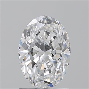 Picture of Natural Diamond 1.31 Carats, Oval with  Cut, D Color, SI2 Clarity and Certified by GIA