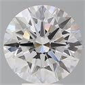 Lab Grown Diamond 5.57 Carats, Round with Ideal Cut, F Color, VVS2 Clarity and Certified by IGI