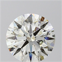 Natural Diamond 2.51 Carats, Round with Excellent Cut, I Color, VVS2 Clarity and Certified by IGI