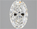 Natural Diamond 2.50 Carats, Oval with  Cut, E Color, VVS2 Clarity and Certified by GIA